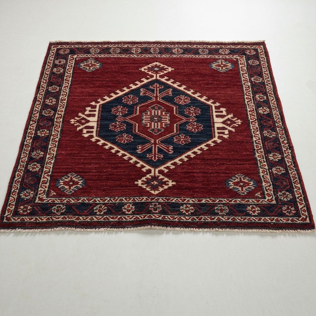 Kunduz Turkmen Red - Hand-knotted rug from Mazar-i-Sharif